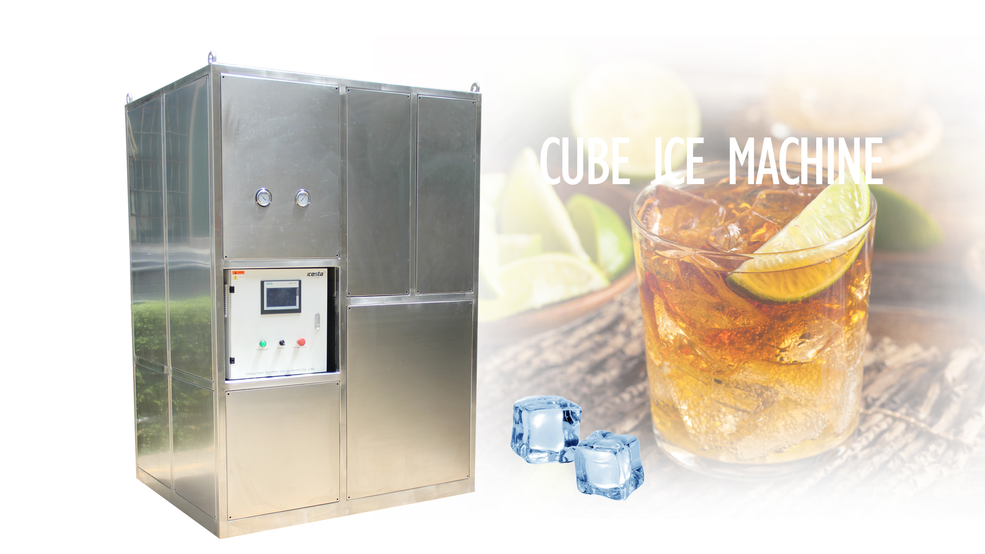 Cube Ice Machine Agua de enfriamiento Alta productividad 1Ton/Día Producto caliente personalizado en ICesta $ 8000- $ 12000