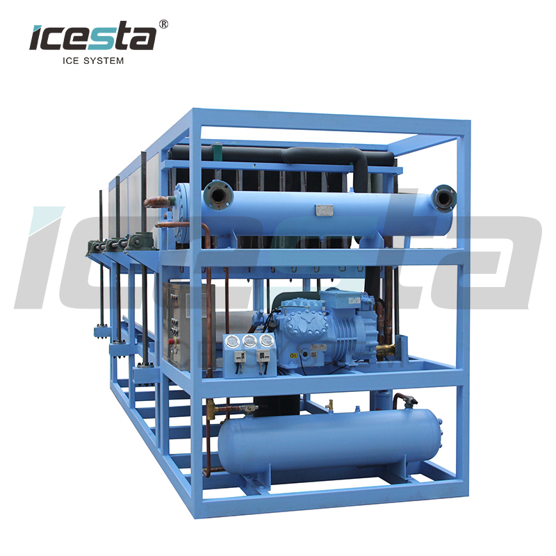 Icesta 10 30 50 Toneladas Máquina de hielo en bloque de contenedores con planta móvil de cámara frigorífica